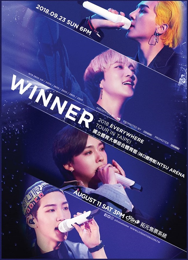 WINNER 台北演唱會 2018 官方宣傳海報 Poster