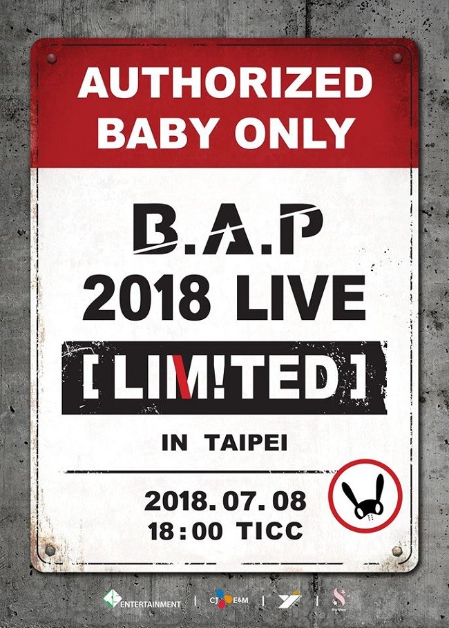 BAP 台北演唱會 2018 宣傳海報 Poster BAP 台北演唱會 2018 官方宣傳海報 Poster