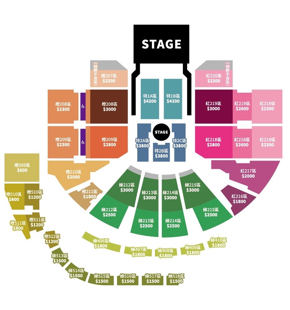 林宥嘉 高雄演唱會 2019 座位圖 Seating Plan 林宥嘉 高雄演唱會 2019 座位圖 Seating Plan